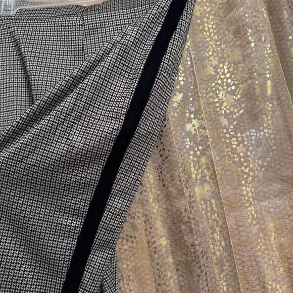 Papaya Brown Black Stripe Hounds tooth Work Office Pants Trousers Size 8 - Picture 8 of 8